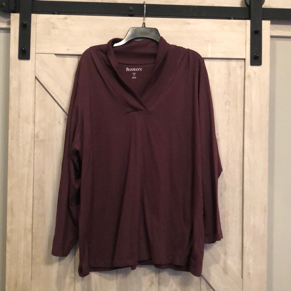 Roaman’s Plum colored blouse
